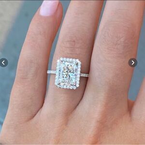 Sterling Silver Simulated Diamond White Sapphire Ring